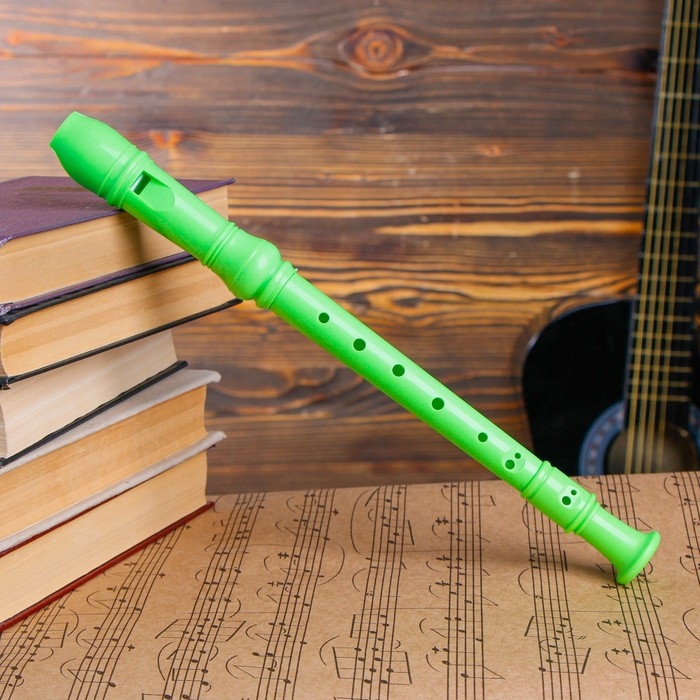 Блокфлейта Music Life, 8 отверстий, немецкая система, сопрано, зелёная Блокфлейта Music Life, 8 отверстий, немецкая система, сопрано, зелёная