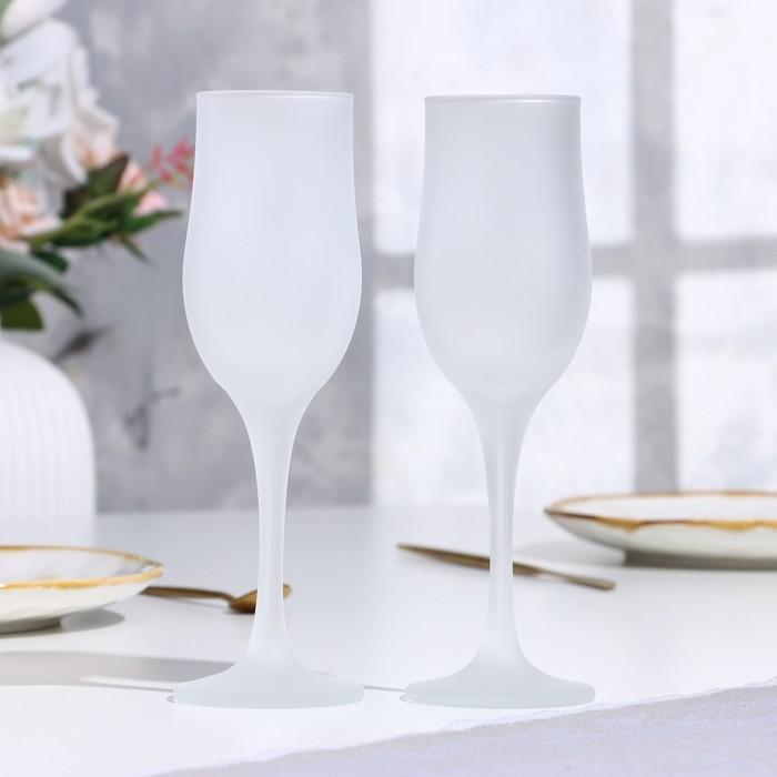 Набор свадебных бокалов &laquo;Совет да любовь&raquo; 200 мл, белый