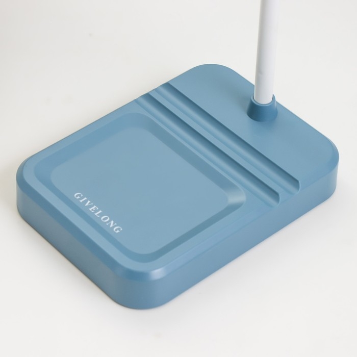 Настольная лампа Настольная лампа "Лансер" LED 3,5Вт USB АКБ сине-лазурный 11х15х45 см RISALUX