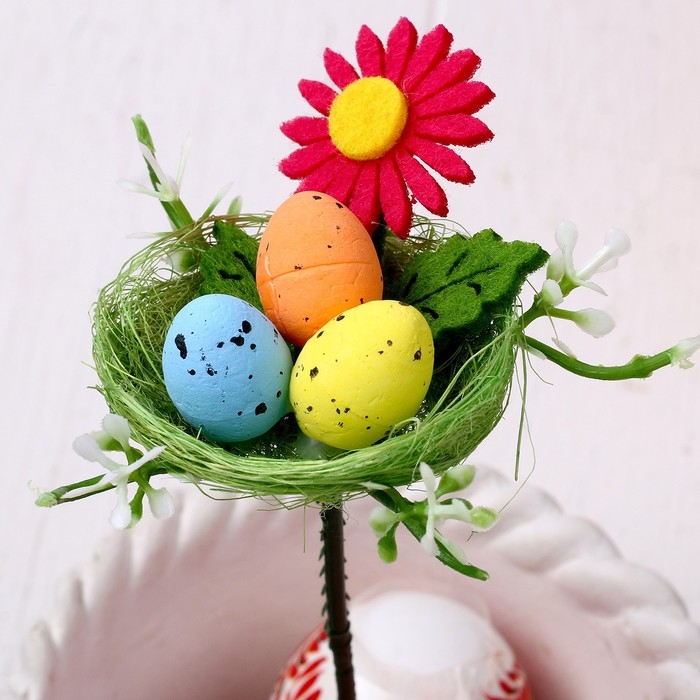 Декор на палочке &laquo;Гнездо&raquo; МИКС