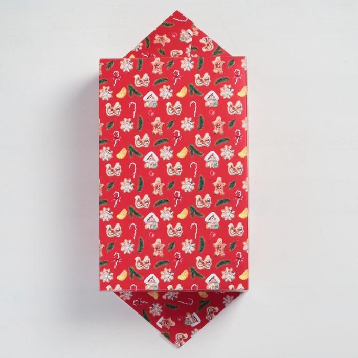 Коробка - конфета подарочная новогодняя складная «С Новым годом!», 18 х 28 х 10 см, Новый год Коробка - конфета подарочная новогодняя складная «С Новым годом!», 18 х 28 х 10 см, Новый год