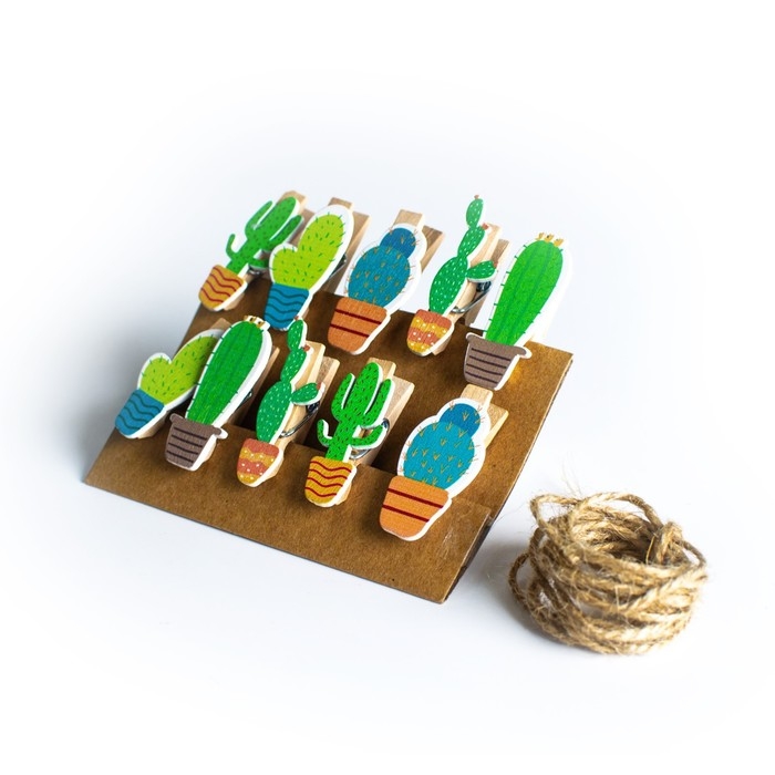 Набор декоративных прищепок Набор декоративных прищепок "Кактусы" 1×12×13 см