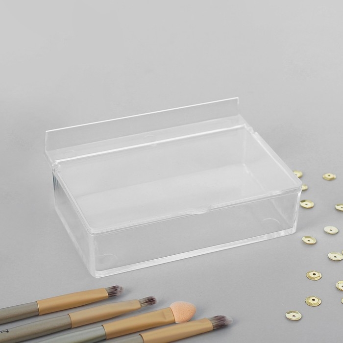 Короб для хранения мелочей, с крышкой, 10×7×3,5, оргстекло, цвет прозрачный Короб для хранения мелочей, с крышкой, 10×7×3,5, оргстекло, цвет прозрачный