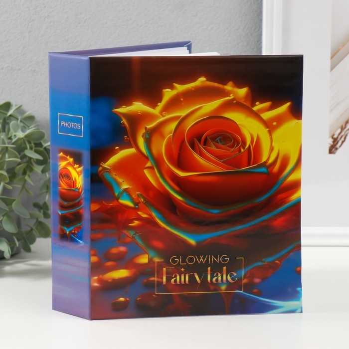 Фотоальбом на 200 фото 10х15 см, Фотоальбом на 200 фото 10х15 см, "liquid metal flowers 1"