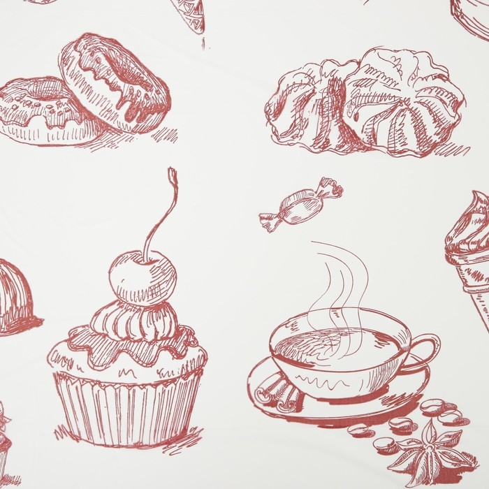 Скатерть без основы одноразовая двухсторонняя «Сладости», 110×180 см, рулон 3 шт Скатерть без основы одноразовая двухсторонняя «Сладости», 110×180 см, рулон 3 шт