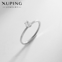 Кольцо XUPING мерцание, цвет белый в серебре, размер 18