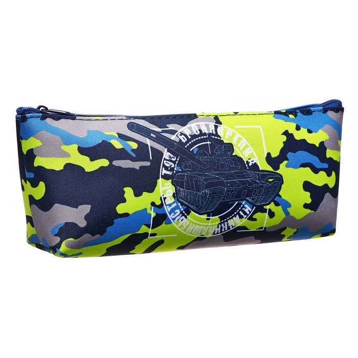 Пенал мягкий, 1 отделение, 80 х 190(225) х 40 мм, объёмный, ПМО 32-20, Пенал мягкий, 1 отделение, 80 х 190(225) х 40 мм, объёмный, ПМО 32-20, "Танк" 71631