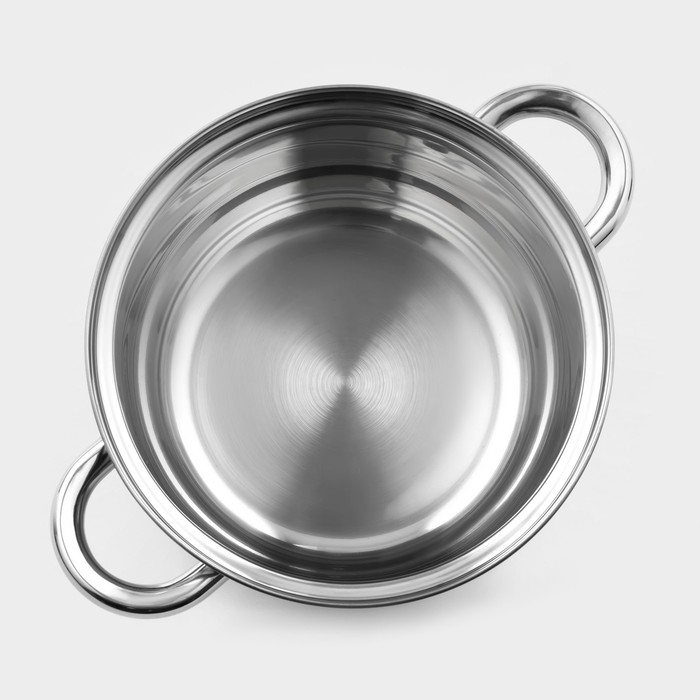 Кастрюля с крышкой из нержавеющей стали Доляна «Классика», 1,5 л, d=17,5 см, капульное дно Кастрюля с крышкой из нержавеющей стали Доляна «Классика», 1,5 л, d=17,5 см, капульное дно