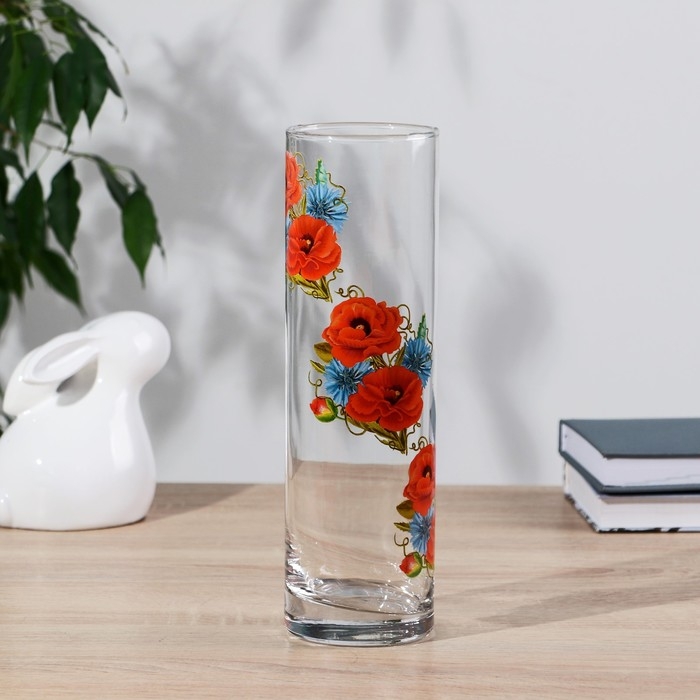 Ваза FLORA  Ваза FLORA "Цветочная поляна"  7,5х26,5см МИКС