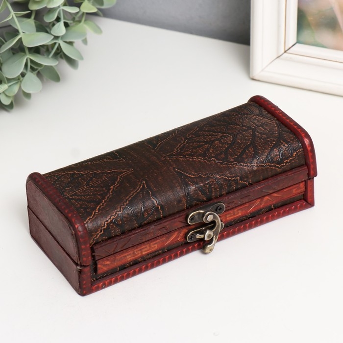 Шкатулка-купюрница дерево Шкатулка-купюрница дерево "Листья" 5,5х17,5х8 см