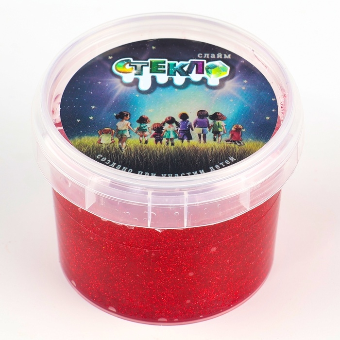 Слайм «Стекло» с красными блёстками, 90 г Слайм «Стекло» с красными блёстками, 90 г