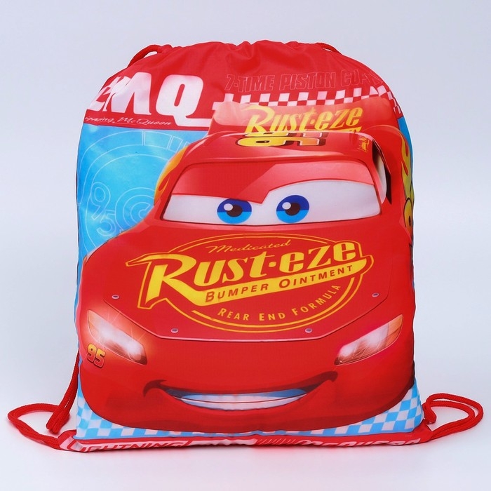 Мешок для обуви 420 х 350 мм, Тачки «Маккуин» (мягкий полиэстер, плотность 210D) Мешок для обуви 420 х 350 мм, Тачки «Маккуин» (мягкий полиэстер, плотность 210D)