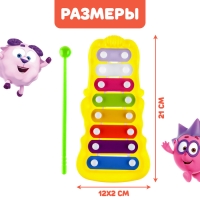 Металлофон фигурный «Смешарики», цвета МИКС