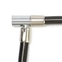 Замок навесной велосипедный ТУНДРА, 14&times;650 мм, 2 ключа, черный