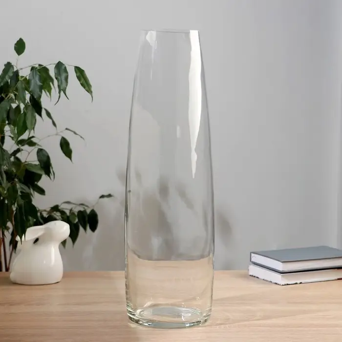 Ваза CONE, d=10 см, 49×14 см, стекло, прозрачная Ваза CONE, d=10 см, 49×14 см, стекло, прозрачная