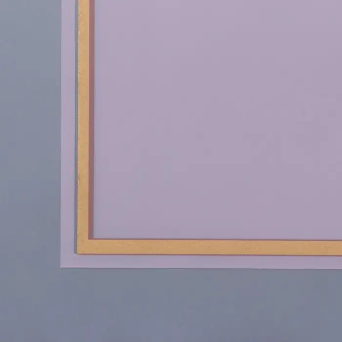 Пленка для цветов, розовый с золотым, 58 см &times; 10 м