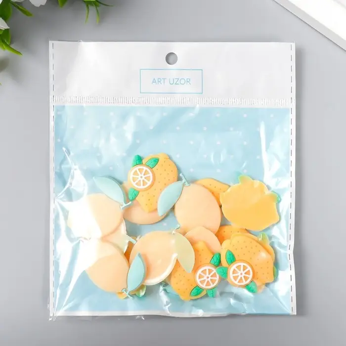 Декор для творчества резина Декор для творчества резина "Лимончики" набор 16 шт 2,3х3 см