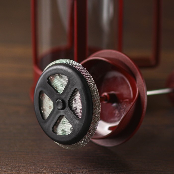 Чайник заварочный френч - пресс Доляна «Классика», 350 мл, стекло, цвет коричневый Чайник заварочный френч - пресс Доляна «Классика», 350 мл, стекло, цвет коричневый