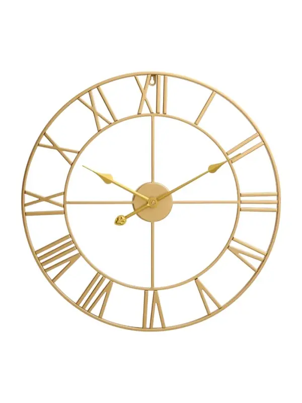 Часы настенные интерьерные, серия: Лофт, бесшумные, плавный ход, d=60 см, золотистые, от батарейки 1&times;АА