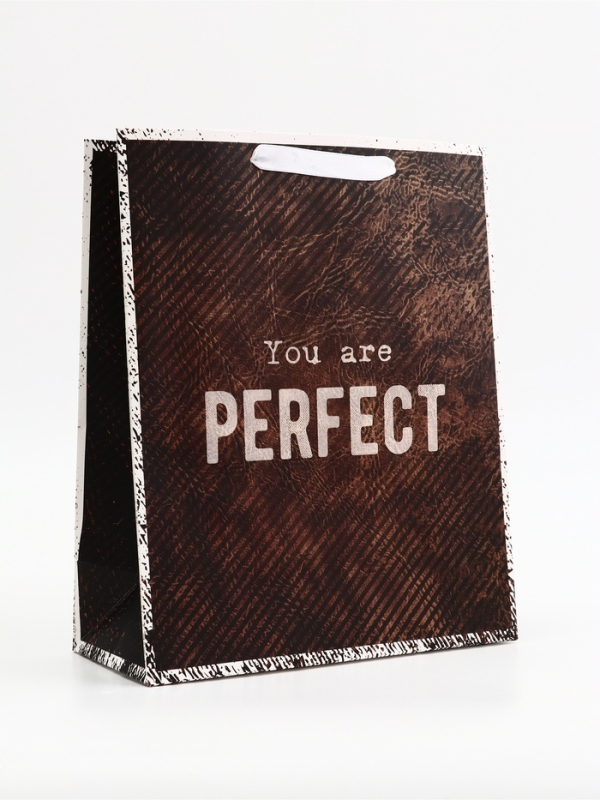 Пакет подарочный вертикальный "YOU are PERFECT", 26 × 32 × 12 см