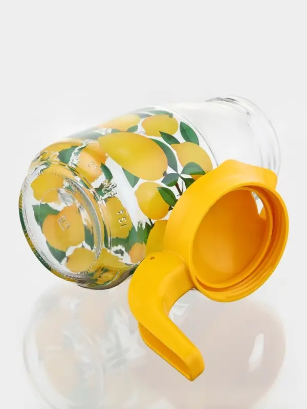Набор питьевой &laquo;Лимон&raquo;, стеклянный, кувшин+6 стаканов, 1500/230 мл