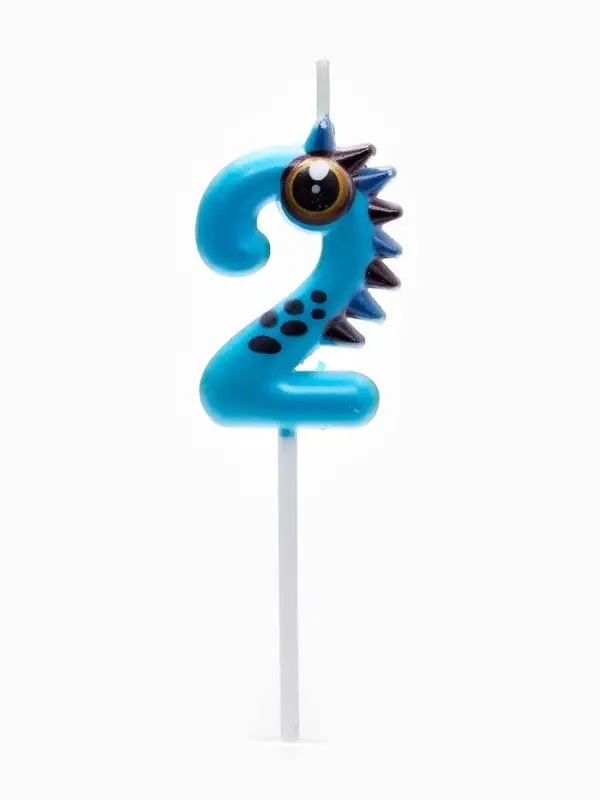 Свеча для торта цифра 2 «Зверюшка», 5 см Свеча для торта цифра 2 «Зверюшка», 5 см