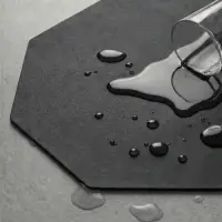 Салфетка сервировочная на стол &laquo;Тэм&raquo;, d=38 см, восьмиугольник, чёрная