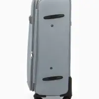 Чемодан на колёсах TEXTURA, кодовый замок, текстильный, с увеличением, 47&times;30&times;78 см, 28", серый