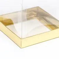 Коробка с PVC Мини &laquo;Золото&raquo; для цветов и подарков, 10&times;10&times;12 см
