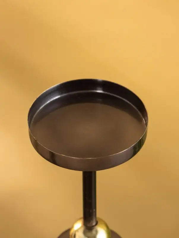 Подсвечник для свечи 8 см "Скиф" металл 30 см, цв. золото