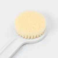 Щетка банная на ручке, массажер 35х7 см, цвет белый