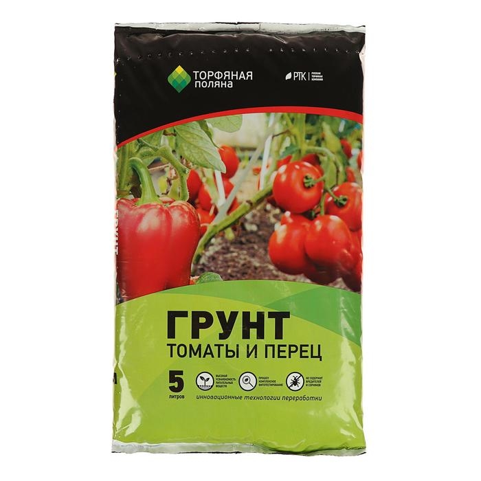 Грунт  Грунт "Торфяная поляна" для Томатов и перцев, 5 л