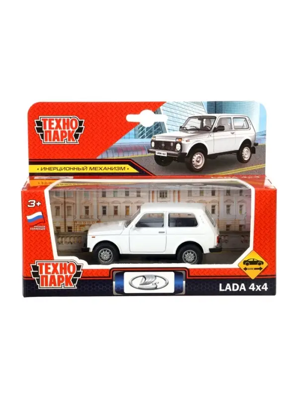 Машина металлическая "LADA 4x4", белая, 10 см, инерц. LADA4X4-11-WH
