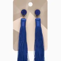 Серьги &laquo;Кисти&raquo;, гармония, синие, L, кистей, 10.5 см