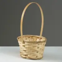 Корзина плетёная, d=17&times;9&times;30 см, бамбук