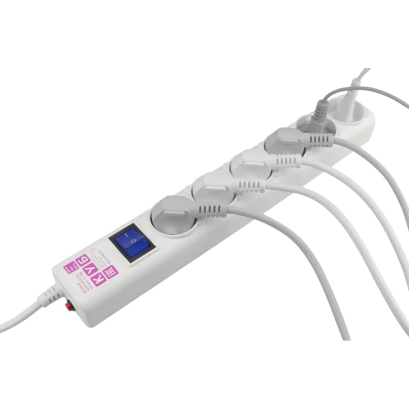 Сетевой фильтр Power Cube 5м (6 розеток) 16А белый(SPG(5+1)-16B-5М)