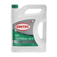 Антифриз Sintec Euro, зелёный, G-11, 5 кг, -40&deg;C
