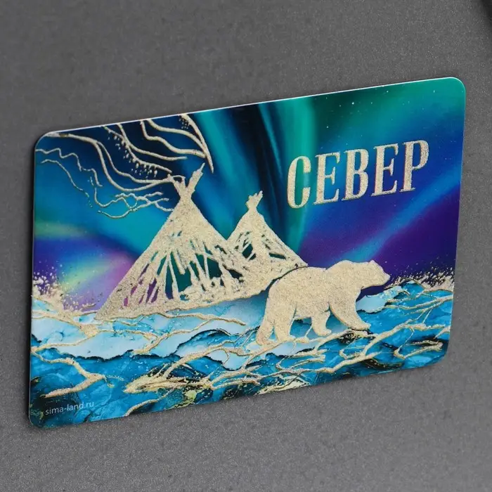 Магнит флуоресцентный «Север», 8×5.5 см