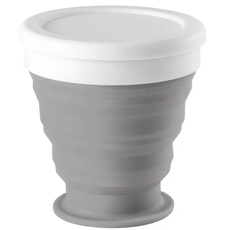 Складной стакан с крышкой Astrada, серый Складной стакан с крышкой Astrada, серый