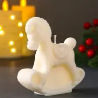 Декоративная свеча "Лошадка-качалка" (натуральный воск), 96*35*100