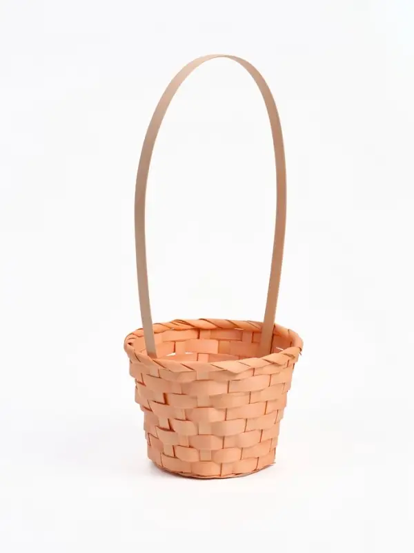 Корзина плетёная 13&times;9.5/28 см, персиковый, бамбук
