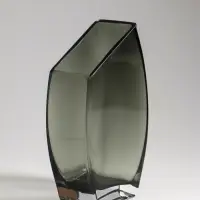Ваза для цветов, &laquo;Эйми&raquo;, 20&times;11 см, стекло, серая