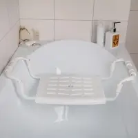 Сиденье для ванны раздвижное, 35&times;29 см, белое