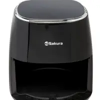 Аэрогриль Sakura SA-7684BK, 5 л, 1500 Вт, 8 программ, сенсорное управление, таймер, чёрный