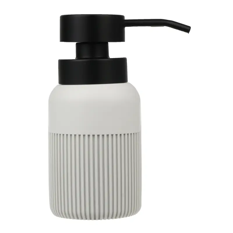 Диспенсер для жидкого мыла тм VETTA Модена, 230мл, полирезин, молочный, 7x7x15см