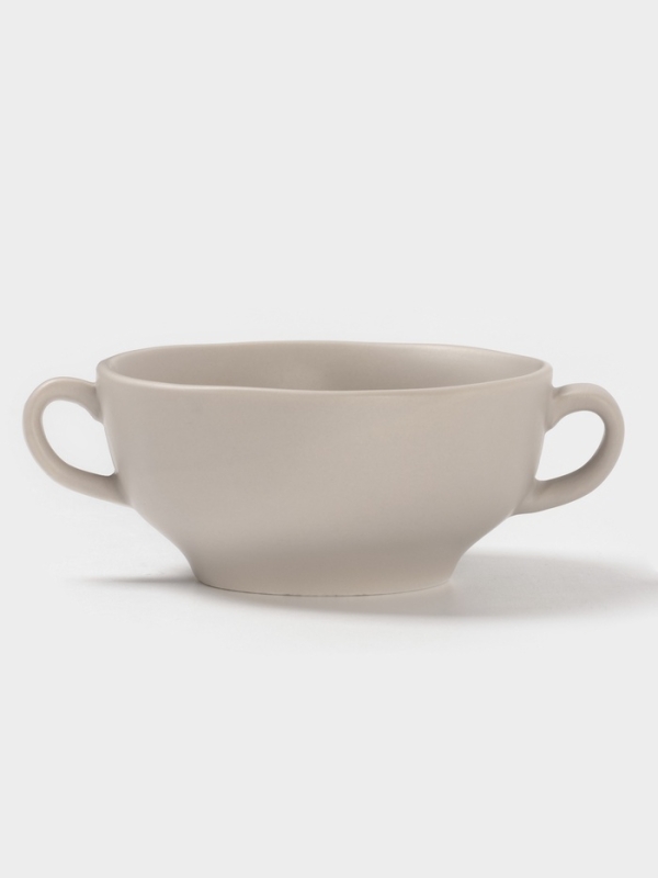 Бульонница Magistro  Бульонница Magistro "Potter" 255мл 15х2 цвет светло-серый с блюдцем