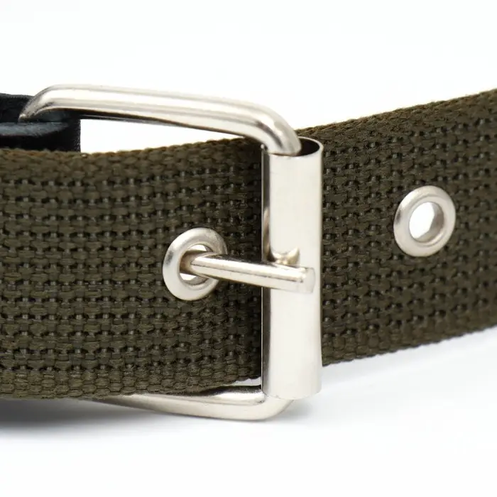Ошейник брезентовый с подкладом, 72&times;3.5 см, ОШ 45-60 см, хаки
