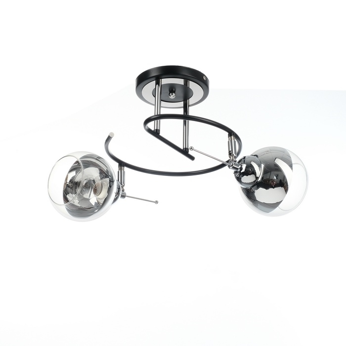 Люстра Люстра "Редо" 2хЕ27 40Вт черно-хромовый 45х30х28 см