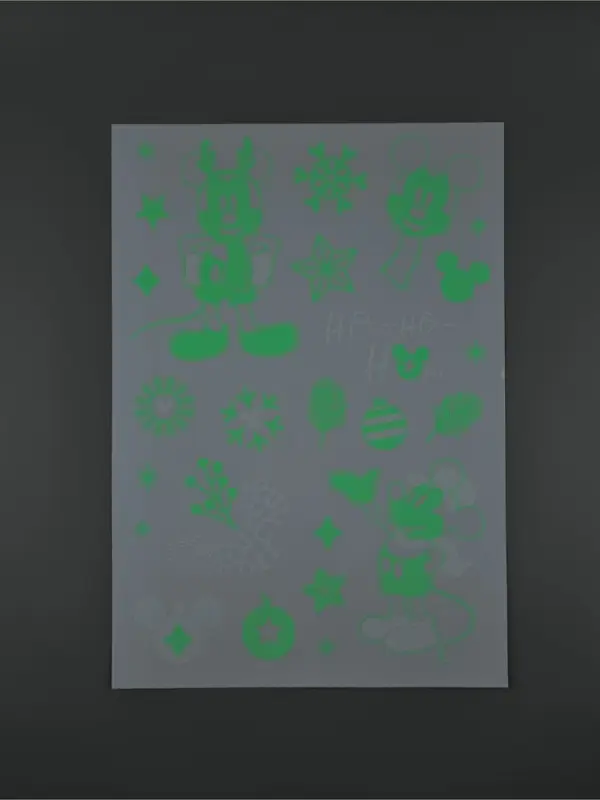 Виниловые наклейки &laquo;Новый год&raquo;, со светящимся слоем, 35 &times; 50 см, 2 листа