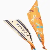 Колье-чокер на платке "Стиль". цвет оранжевый с золотом